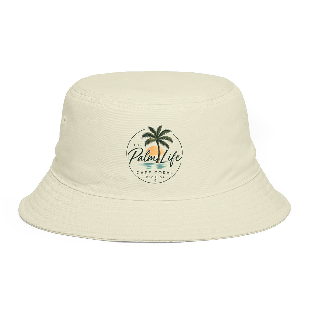 Palm Life Retreat Bucket Hat — Cape Coral Tropical Palm Logo