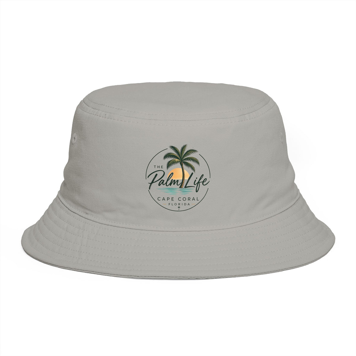 Palm Life Retreat Bucket Hat — Cape Coral Tropical Palm Logo