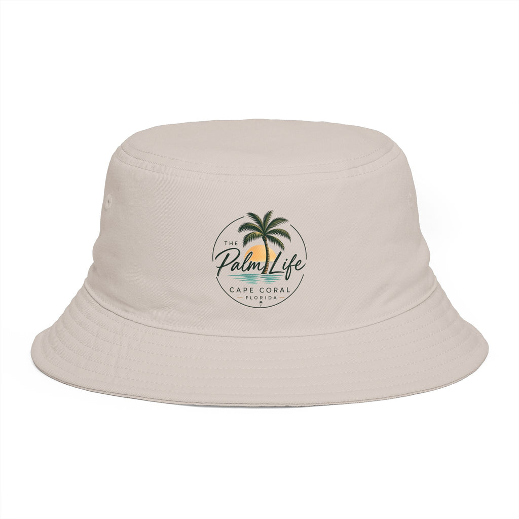 Palm Life Retreat Bucket Hat — Cape Coral Tropical Palm Logo