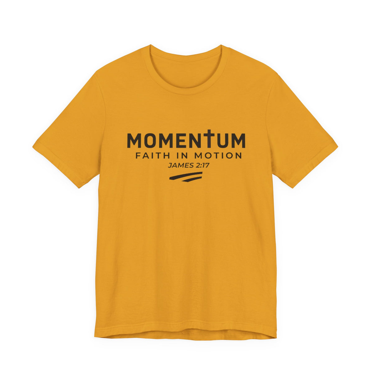 Momentum Faith in Motion T-Shirt – James 2:17 Inspirational Christian Tee