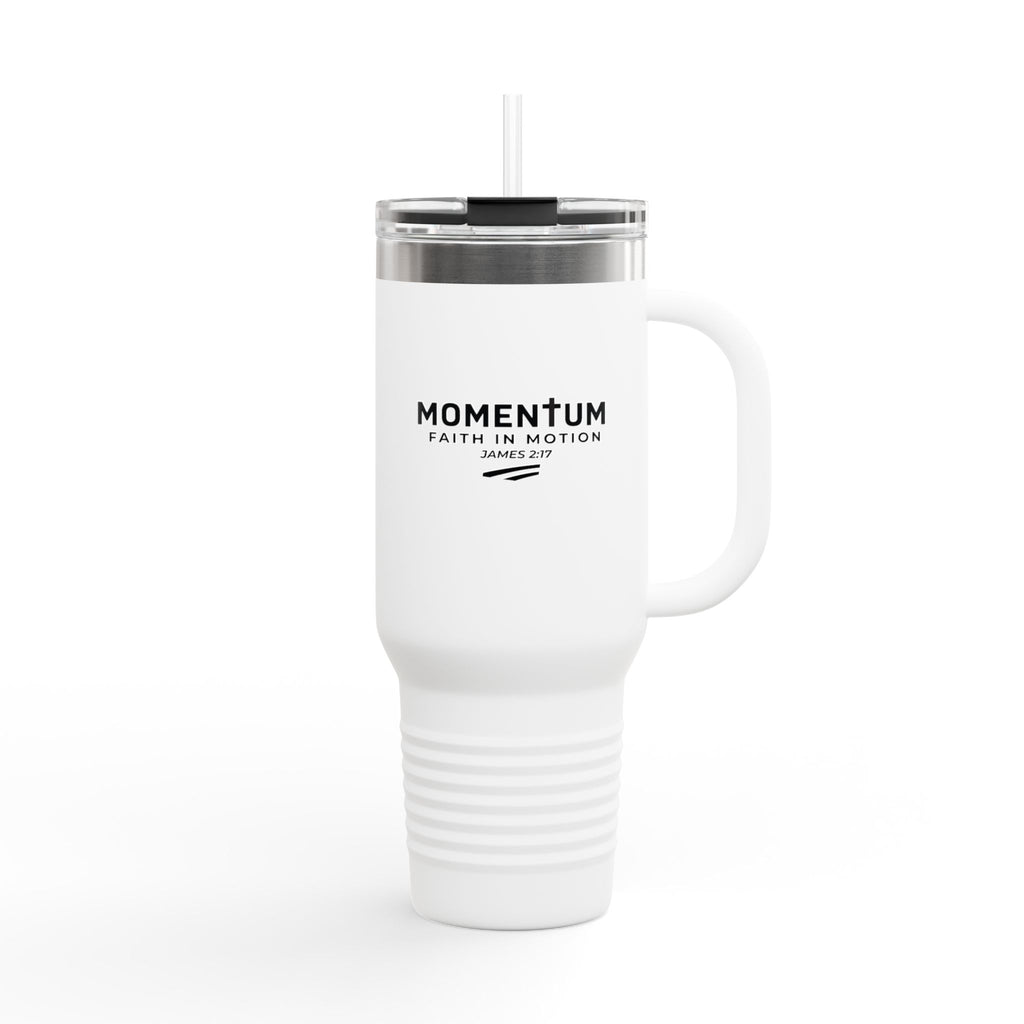 Momentum 40oz Insulated Travel Mug – "Faith in Motion" Stainless Steel Tumbler