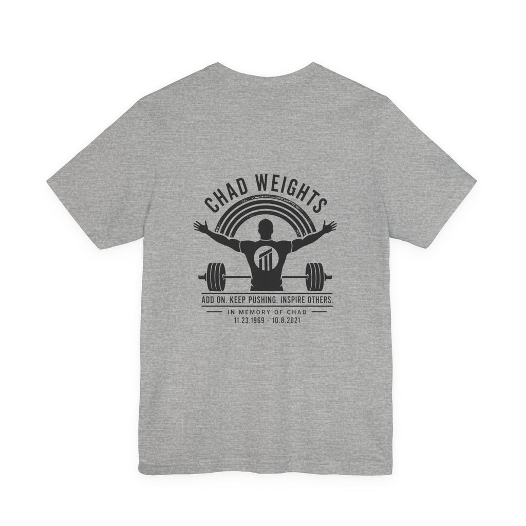 Chad Weights Gym Tee — Inspirational Weightlifting Shirt