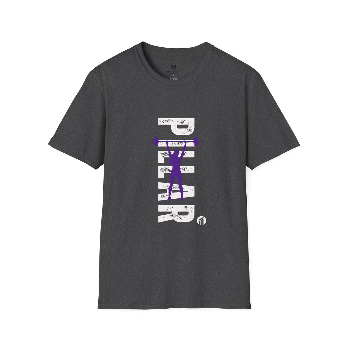 Pillar Vertical Weightlifting T-Shirt — Gym Strength Fitness Tee