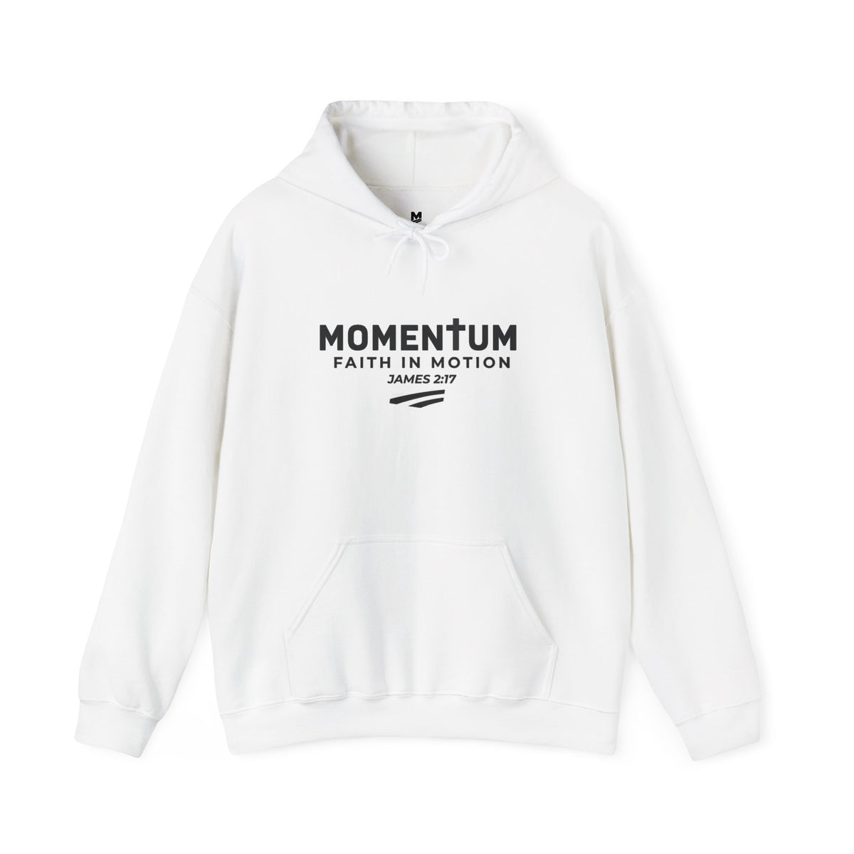Momentum Hoodie - "Faith in Motion" James 2:17 Christian Inspirational Sweatshirt