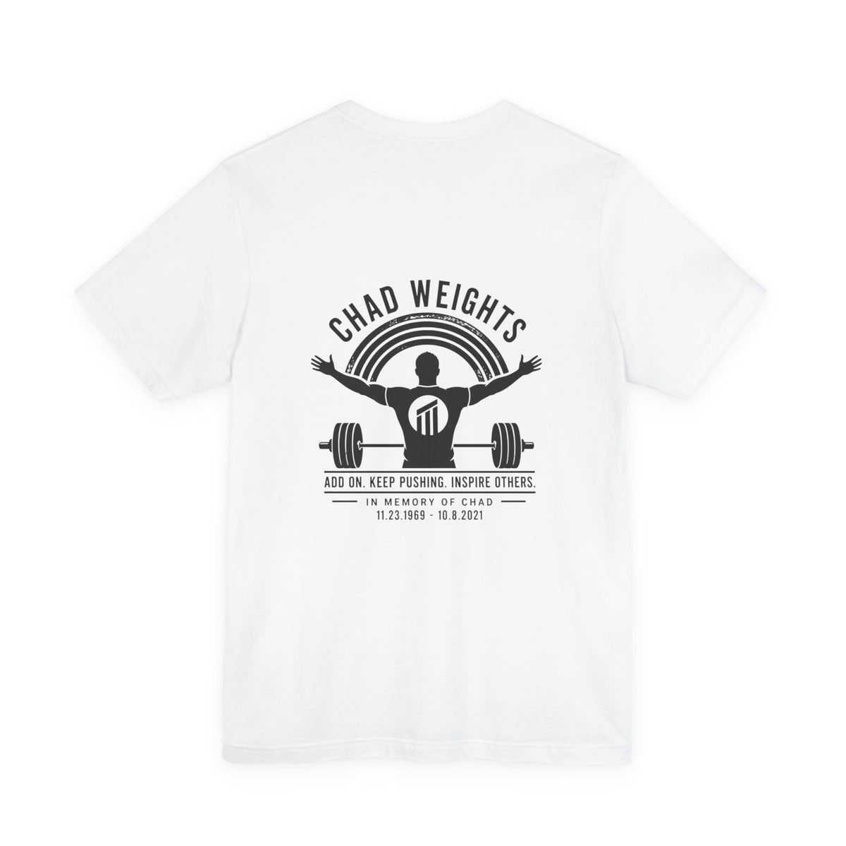 Chad Weights Gym Tee — Inspirational Weightlifting Shirt
