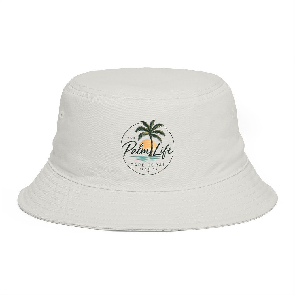 Palm Life Retreat Bucket Hat — Cape Coral Tropical Palm Logo