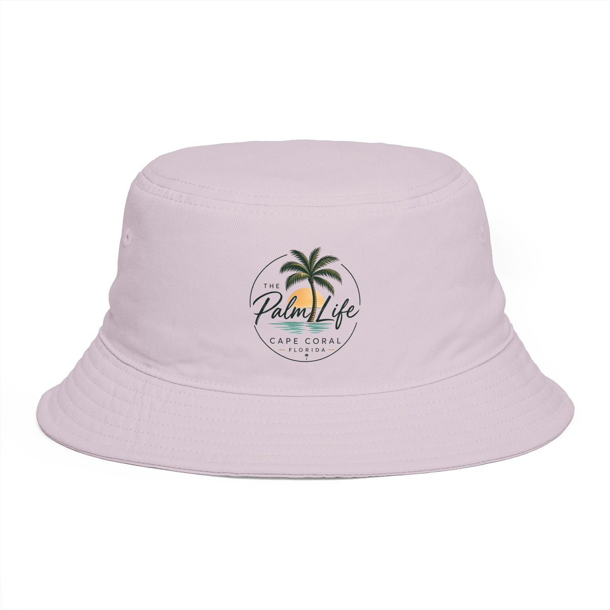 Palm Life Retreat Bucket Hat — Cape Coral Tropical Palm Logo