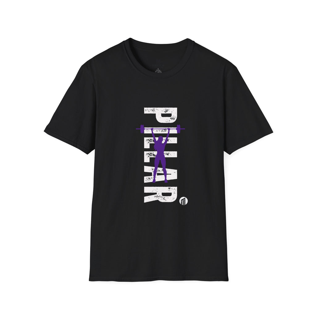 Pillar Vertical Weightlifting T-Shirt — Gym Strength Fitness Tee