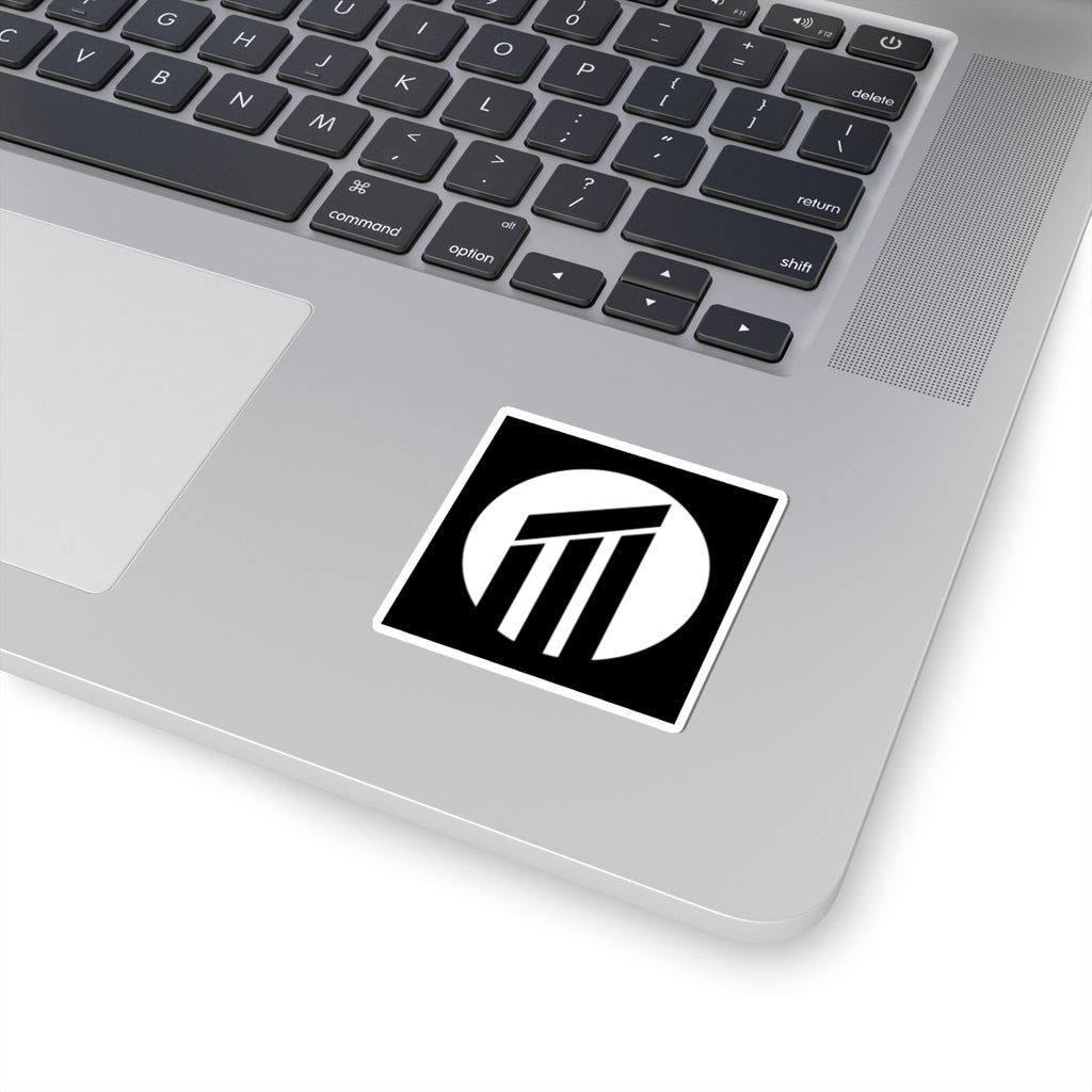 Pillar Logo Sticker — Black & White Kiss-Cut Decal
