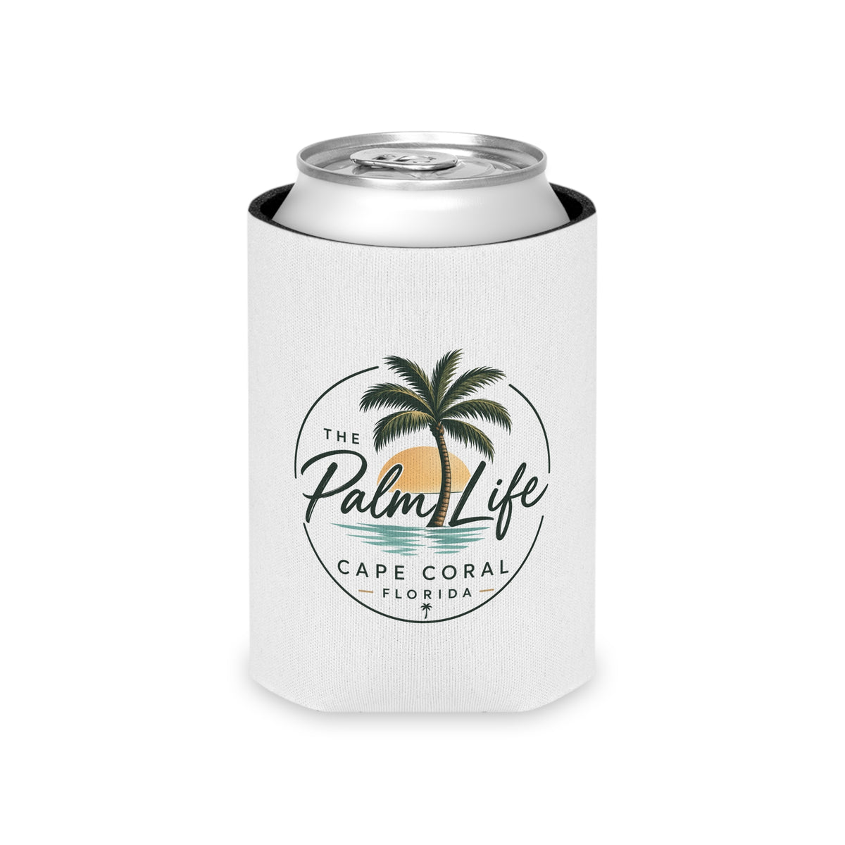 Can Cooler — "The Palm Life" Cape Coral Florida Tropical Palm Can Cooler