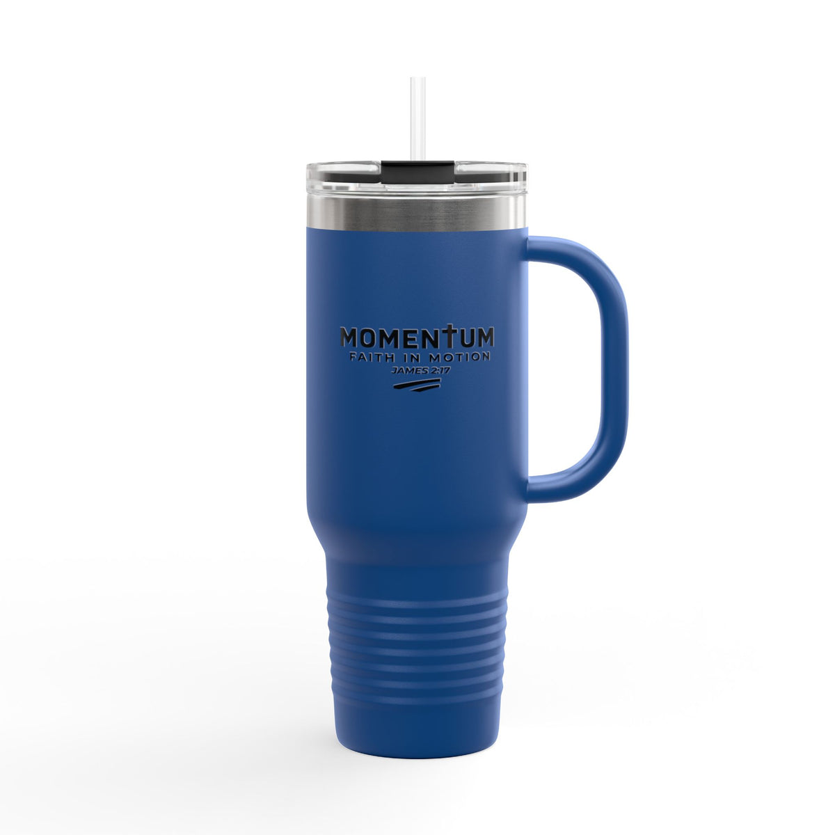 Momentum 40oz Insulated Travel Mug – "Faith in Motion" Stainless Steel Tumbler
