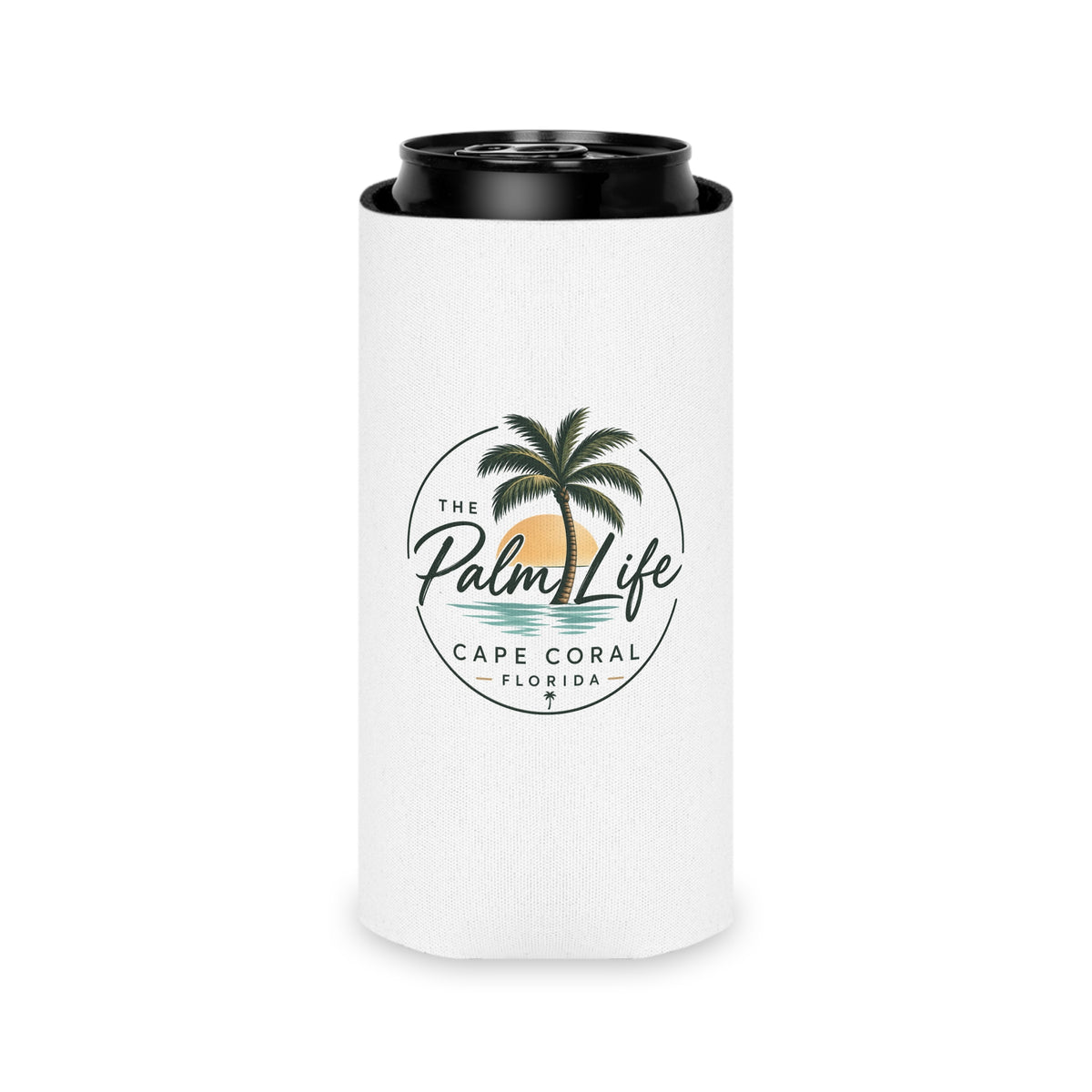 Can Cooler — "The Palm Life" Cape Coral Florida Tropical Palm Can Cooler