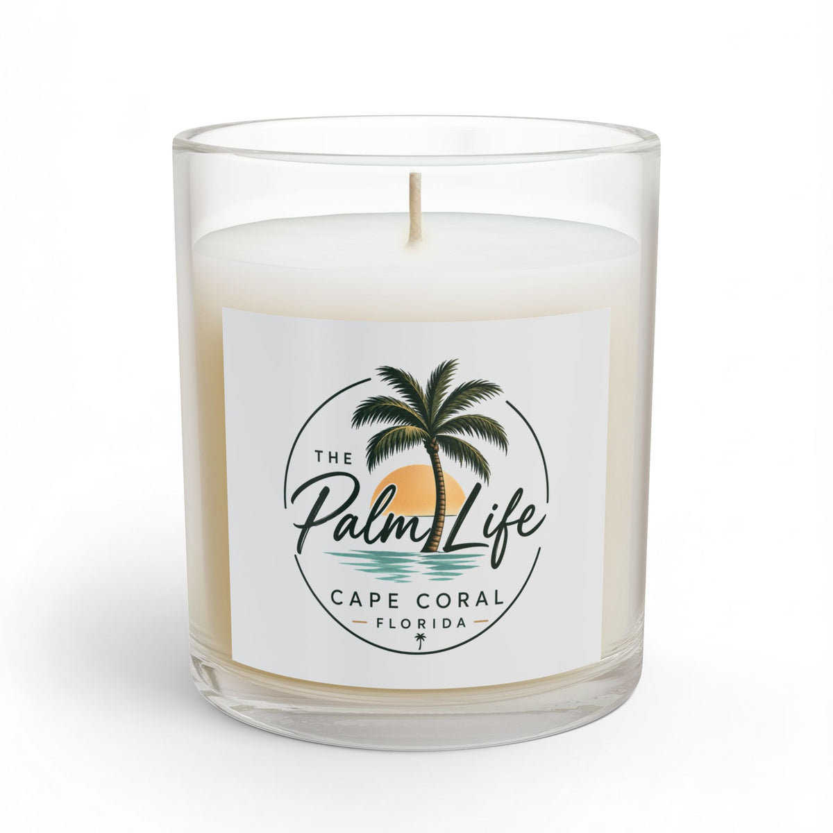 Palm Life Glass Candle - Cape Coral Florida 11oz